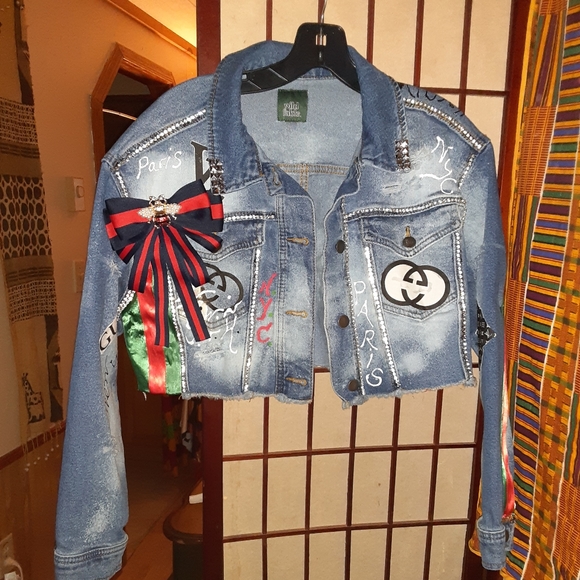 Jackets & Blazers - Upcycled jean jacket